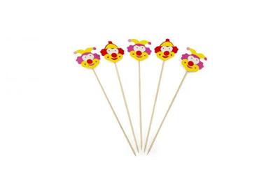 Clown op prikker 190mm 100 stuks Clown op prikker 190mm 100 stuks