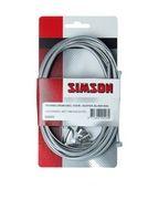 Simson trommelremkabel cpl. rvs zilver