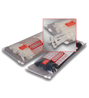 Bundelband 200x3,5mm met stalen lip zwart Mepac - thumbnail