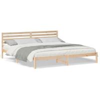 Bedframe met hoofdeinde Bruin 180 x 210 cm Massief grenenhout - thumbnail