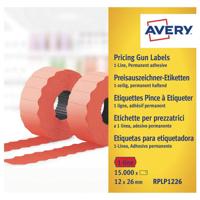Avery AV-RPLP1226 Prijstangetiketten Permanent 10 Rollen Rood - thumbnail