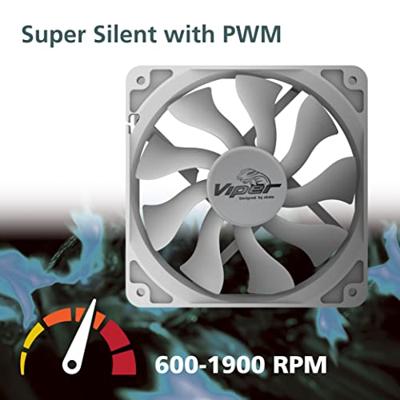 Akasa Viper Computer behuizing Ventilator 12 cm Wit 3 stuk(s)