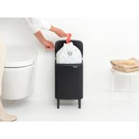 Brabantia Bo hi afvalemmer 7 liter met kunststof binnenemmer matt black - thumbnail