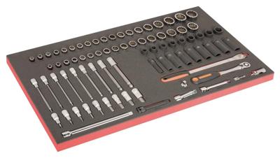 Bahco Foaminlay Fit&Go 40" met doppen en toebehoren 1/2"- 76-delig - FF1B02LM Bahco Foaminlay Fit&Go 40" met doppen en toebehoren 1/2"- 76-delig - FF1B02LM