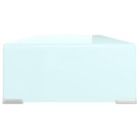 Tv-meubel/monitorverhoger 70x30x13 cm glas groen - thumbnail