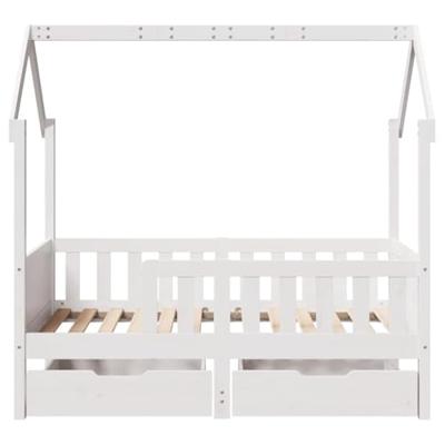 Kinderbedframe met lades 80x170 cm massief grenenhout