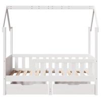 Kinderbedframe met lades 80x170 cm massief grenenhout - thumbnail