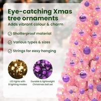 VidaXL Kerstboom met 150 led met standaard roze 120 cm pvc - thumbnail