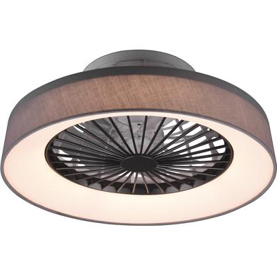 LED Plafondlamp met Ventilator - 30W - Dimbaar - Mat Grijs - Afstandsbediening
