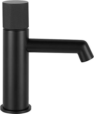 Tweedekans Ben Engraved Cross wastafelkraan Mat zwart 04657 - thumbnail