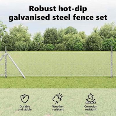 VidaXL Afrasteringspaal zilver 25 x 0,5 m (13 mm gaas) staal VidaXL Afrasteringspaal zilver 25 x 0,5 m (13 mm gaas) staal