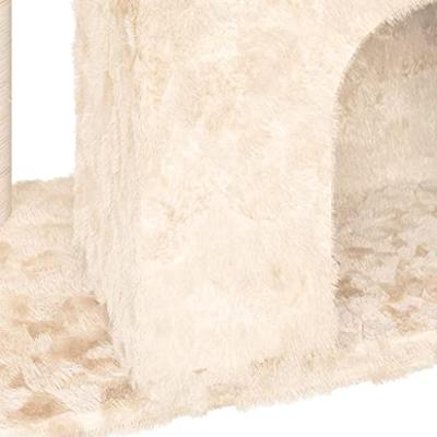 Bussandri Exclusive - Kattenmeubel met sisal krabpaal 51 cm crèmekleurig