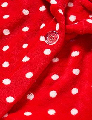 Stippen badjas rood-158/164