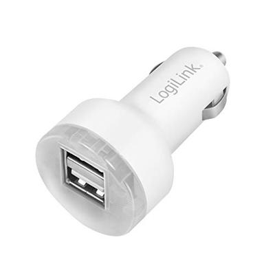 LogiLink neu USB-oplader 10.5 W 2x USB-A Wit Auto - thumbnail