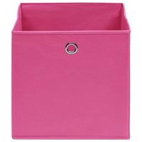 VidaXL Opbergboxen 10 st 28x28x28 cm nonwoven stof roze - thumbnail