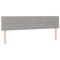 Boxspring met matras fluweel lichtgrijs 140x200 cm - thumbnail