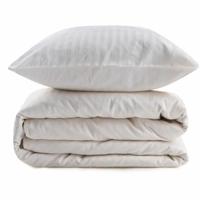 Beddengoedset - 1 dekbedovertrek 220 x 240 cm + 2 kussenslopen 60 x 60 cm - 80% katoen, 20% polyester - Crème - thumbnail