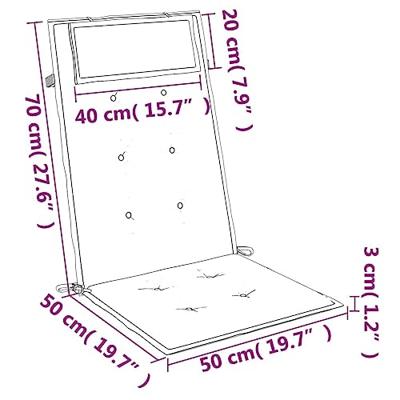 VidaXL Stoelkussens 6 st hoge rug oxford stof groen VidaXL Stoelkussens 6 st hoge rug oxford stof groen