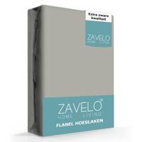 Zavelo Hoeslaken Flanel Grijs-Lits-jumeaux (160x200 cm) - thumbnail