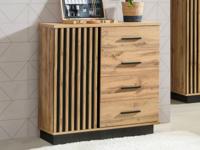Commode LAVIDA 1 deur 4 lades artisan eik - thumbnail