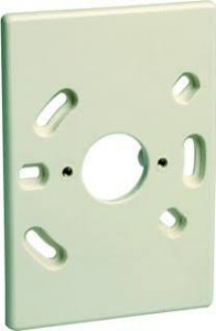 Montageplaat plafond met messing busjes 85x121mm creme AT1401 voor stopcontact enkel of dubbel