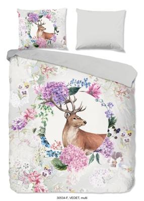 Good Morning Dekbedovertrek "Hert" - Grijs - (240x200/220 cm) - Katoen Flanel Good Morning Dekbedovertrek "Hert" - Grijs - (240x200/220 cm) - Katoen Flanel