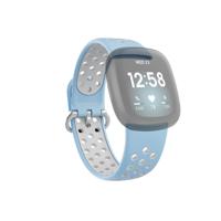Hama Sportpolsband Voor Fitbit Versa3/Sense Ademend Univ. Lichtblauw/grijs - thumbnail