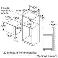 Bosch Serie 6 BEL554MB0 magnetron Ingebouwd Combinatiemagnetron 25 l 900 W Zwart, Roestvrijstaal - thumbnail