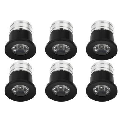 LED Veranda Spot Verlichting 6 Pack - Velvalux - 3W - Natuurlijk Wit 4000K - Inbouw - Rond - Mat Zwart - Aluminium - Ø31mm