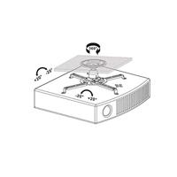 LogiLink BP0056 Beamer-plafondbeugel Plafondhouder, In hoogte verstelbaar, Kantelbaar en zwenkbaar Afstand vloer-plafond (max.): 135 mm Wit - thumbnail