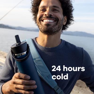 Hydro Flask 32 Oz Wide Flex Straw Cap Thermosfles Indigo 946 ml - thumbnail