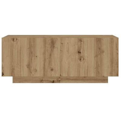 Nachtkastje 100x35x40 cm bewerkt hout artisanaal eikenkleur