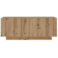 Nachtkastje 100x35x40 cm bewerkt hout artisanaal eikenkleur - thumbnail