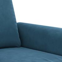 3-delige Loungeset met kussens fluweel blauw - thumbnail