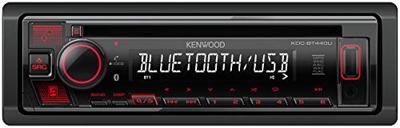 Kenwood KDC-BT440U CD-autoradio met Bluetooth handsfree (high-performance turer, soundprocessor, USB, AUX, Spotify Control, 4x50 watt, toetsverlichting rood) zwart