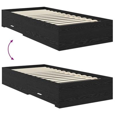 Bedframe met lade met hoofdeinde met opslag Bewerkt hout