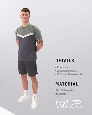 JAKO 6324 Polo Iconic - Anthra Light/Mintgroen/Zachtgrijs - 4XL