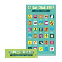 Gift Republic 30 Dagen Uitdaging Poster Fitness Detox - thumbnail