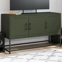 Tv-meubel 100,5x39x60,5 cm staal olijfgroen - thumbnail