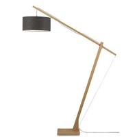 GOOD&MOJO Vloerlamp 'Montblanc' Bamboe en Eco linnen, 207cm, kleur Donkergrijs - thumbnail