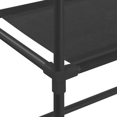 VidaXL Opbergrek voor boven wasmachine 3-laags 69x28x169 cm zwart - thumbnail