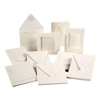 Creativ Company Https://www.cchobby.nl/passepartout-kaarten-afmeting-kaart-10-5x15-12-5x12-5-cm-inhoud-kan-varieren-off-white-50-set-1-doos - thumbnail
