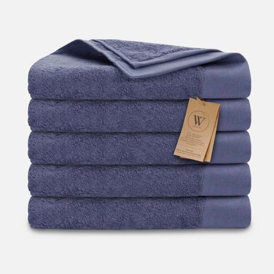 Walra Remade Cotton Handdoeken 70 x 140 cm - 550 gr/m² - Blauw - 5 stuks
