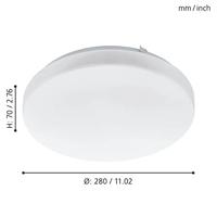 Eglo Ronde plafondlampFrania Led 33cm - 3000K wit - 97872 - thumbnail