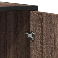Dressoir 92x35x76 cm bewerkt hout bruin eikenkleurig - thumbnail