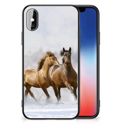 iPhone X | Xs Dierenprint Telefoonhoesje Paarden