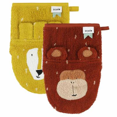Trixie Baby set washandjes Mr. Lion - Mr. Monkey