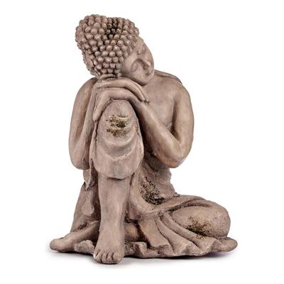 Decoratief tuinfiguur Boeddha Grijs Polyresin (34,5 x 54,5 x 31 cm)