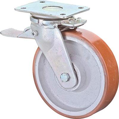 BS Rollen Zwenkwiel voor zware lasten | wiel d. 150 mm draagvermogen 800 kg | met rem gegoten polyurethaan | 138x110 mm | 1 stuk - RR120.C10.150