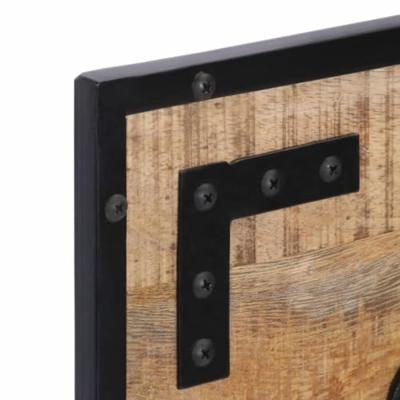 VidaXL Kapstokken 2 st 80x8x25 cm massief ruw mangohout